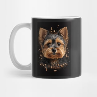 Super Cute Yorkshire Terrier Puppy Portrait Mug